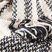 Load image into Gallery viewer, Siana Striped Black / White Throw

