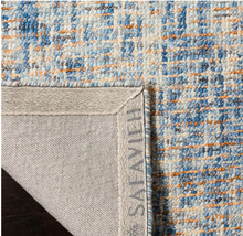 Load image into Gallery viewer, Abstract Dark Blue/Rust 4 ft. x 6 ft. Solid Area Rug
