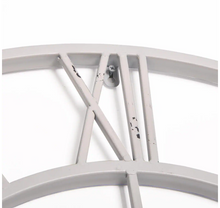 Load image into Gallery viewer, Oversized Roman Round Wall Clock, White, 27"

