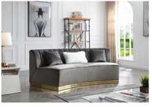 Load image into Gallery viewer, Glory Furniture Brentwood G0430-S Velvet Sofa DARK GRAY 3371AH

