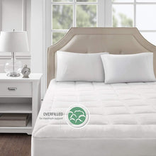 Load image into Gallery viewer, Gracie Mills Cloud Soft Overfilled Plush Waterproof Mattress Pad White King
