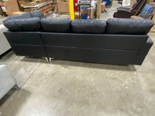 Load image into Gallery viewer, Aberdale 109&quot; Wide Faux Leather Right Hand Facing Corner Sectional with Ottoman
