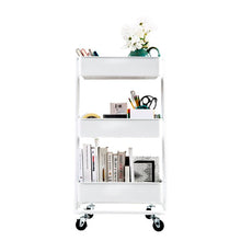 Load image into Gallery viewer, 3-tier Rolling Steel Utility Cart with Wheels MRM1684
