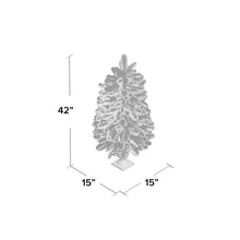 Load image into Gallery viewer, 3.5&#39; Green Fir Trees Artificial Christmas Tree with 50 Warm White Lights (Set of 2) MRM4159
