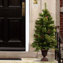 Load image into Gallery viewer, 3.5&#39; Green Fir Trees Artificial Christmas Tree with 50 Warm White Lights
