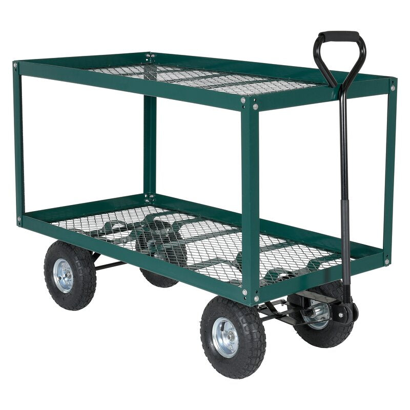 300 lbs Two Shelf Landscape Utility Cart 1782AH