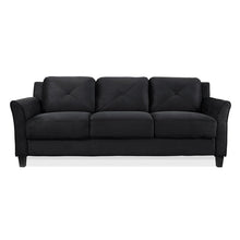 Load image into Gallery viewer, Lifestyle Solutions Taryn Curved Arms Sofa, Black Fabric
