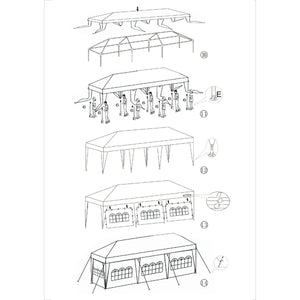 30 Ft. W x 10 FT. D Iron Party Tent