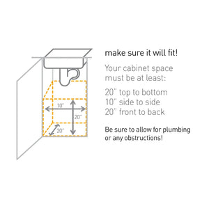 30 Liter / 8 Gallon Under Counter Kitchen Cabinet Pull-Out Trash Can