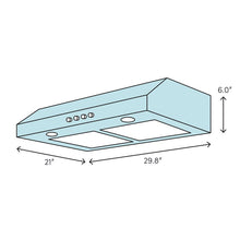 Load image into Gallery viewer, 30&quot; 122 Series 480 CFM Convertible Under Cabinet Range Hood in Stainless Steel 2207AH
