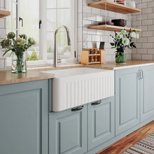 Load image into Gallery viewer, 30&quot; L x 18&quot; W Farmhouse Kitchen Sink with Sink Grid and Basket Strainer
