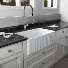 Load image into Gallery viewer, 30&quot; L x 18&quot; W Farmhouse Kitchen Sink with Sink Grid and Basket Strainer
