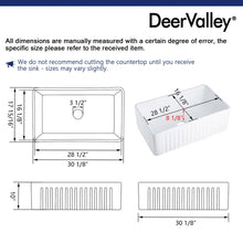 Load image into Gallery viewer, 30&quot; L x 18&quot; W Farmhouse Kitchen Sink with Sink Grid and Basket Strainer
