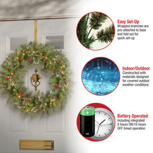 Load image into Gallery viewer, 30&quot; Lighted Wreath

