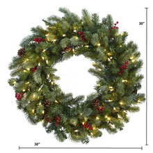 Load image into Gallery viewer, 30&quot; Lighted Wreath
