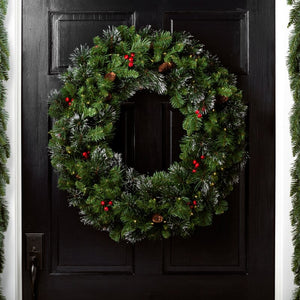 30" Lighted Wreath