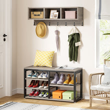 Load image into Gallery viewer, Hall Tree with 3 Storage Cubbies, 7 Hooks
