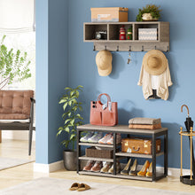 Load image into Gallery viewer, Hall Tree with 3 Storage Cubbies, 7 Hooks
