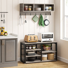 Load image into Gallery viewer, Hall Tree with 3 Storage Cubbies, 7 Hooks
