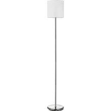 Load image into Gallery viewer, Lorell, , Linen Shade 10-watt LED Floor Lamp, 1 Each, White Shade,Silver
