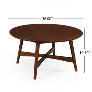 Behrens Mid-Century Modern Wood Coffee Table, Walnut