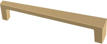 Load image into Gallery viewer, Franklin Brass P40829K-117-C Angled Kitchen or Furniture Cabinet Hardware Drawer Handle Pull, 5-1/16-Inch (128mm), Brushed Brass, 10-Pack GL996
