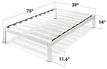 Load image into Gallery viewer, Model E Heavy Duty Steel Bed Frame White Twin 3026RR
