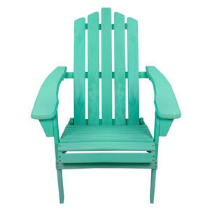 36" Green Classic Folding Wooden Adirondack Chair #1470HW