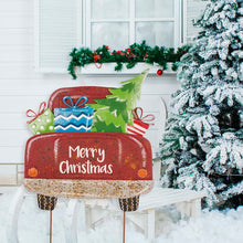 Load image into Gallery viewer, 32&quot;H Rusty Metal Christmas Truck Yard Stake or Standing Decor or Wall Decor
