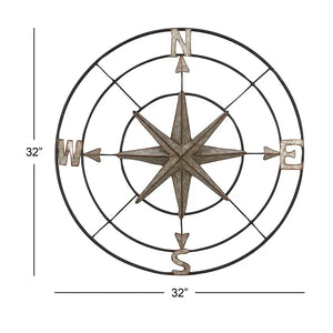 32" Gray Metal Farmhouse Wall Décor