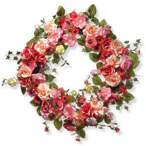 32" Mixed Rose Wreath