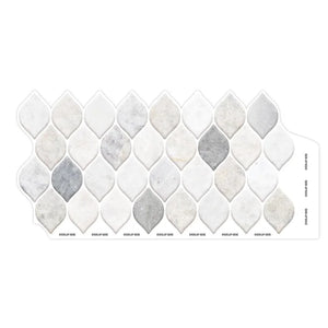 32" x 100" Aluminum Peel & Stick Mosaic Tile, (60 Pieces)