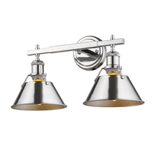 Load image into Gallery viewer, Golden Lighting Orwell 2 Light 18-1/4 Bathroom Vanity Light in Chrome with Colorful Shades
