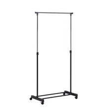 Load image into Gallery viewer, Black/Chrome 33'' Rolling Clothes Rack 1738AH
