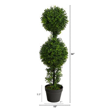 Load image into Gallery viewer, 34&quot; Artificial Boxwood Topiary in Planter 4862RR
