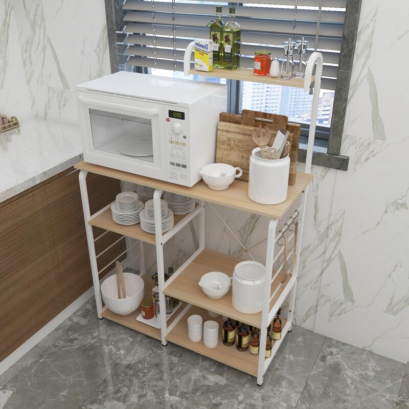 35.4'' Iron Standard Baker's Rack with Microwave Compatibility