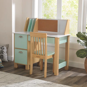 35.8" W Writing Desk with Chair Set