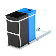 Load image into Gallery viewer, 35 Liter / 9.3 Gallon Under Counter Kitchen Cabinet Pull-Out Recycling Bin and Trash Can
