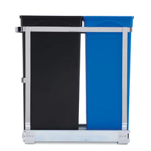 Load image into Gallery viewer, 35 Liter / 9.3 Gallon Under Counter Kitchen Cabinet Pull-Out Recycling Bin and Trash Can
