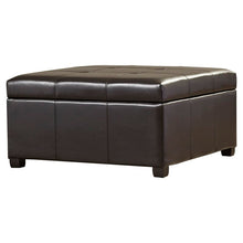 Load image into Gallery viewer, 35&#39;&#39; Wide Faux Leather Tufted Square Ottoman with Storage MRM3743
