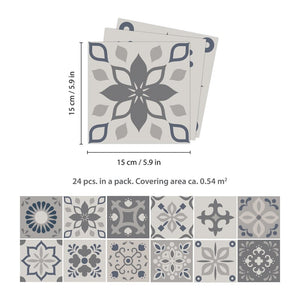 35" x 24" PVC Peel & Stick Mosaic Tile (4 Sets of Peel and Stick Tile) 2415AH/GL