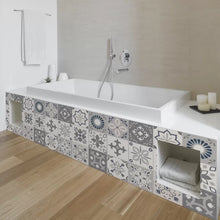 Load image into Gallery viewer, Light Gray 35&quot; x 24&quot; PVC Peel &amp; Stick Mosaic Tile (SET OF 4)
