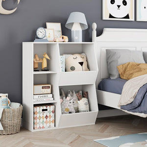 36.6'' H X 30'' W Cubby Toy Storage Organizers Kids Bookcase