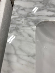 28" Bathroom Vanity with White Carrera Marble 3602RR