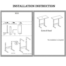 Load image into Gallery viewer, Rolling Laptop Table Computer Desk, Height Adjustable Laptop Stand Desk Rolling Cart, Home Office Chair Can Be Lifted and Lowered Computer Desk Bedside Table,Folding Study Writing Desk
