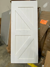 Load image into Gallery viewer, Paneled Wood Primed K-Bar Barn Door 3672RR (2 boxes)
