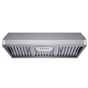 36" 350 CFM Ducted Stainless Steel Under Cabinet Range Hood 553AH