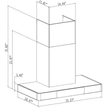 Load image into Gallery viewer, 36&quot; 900 CFM Ducted  Wall Mount Range Hood 4864RR
