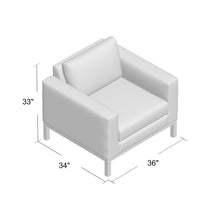Load image into Gallery viewer, 36&quot; W Polyester Armchair MRM119
