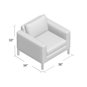 36" W Polyester Armchair MRM119